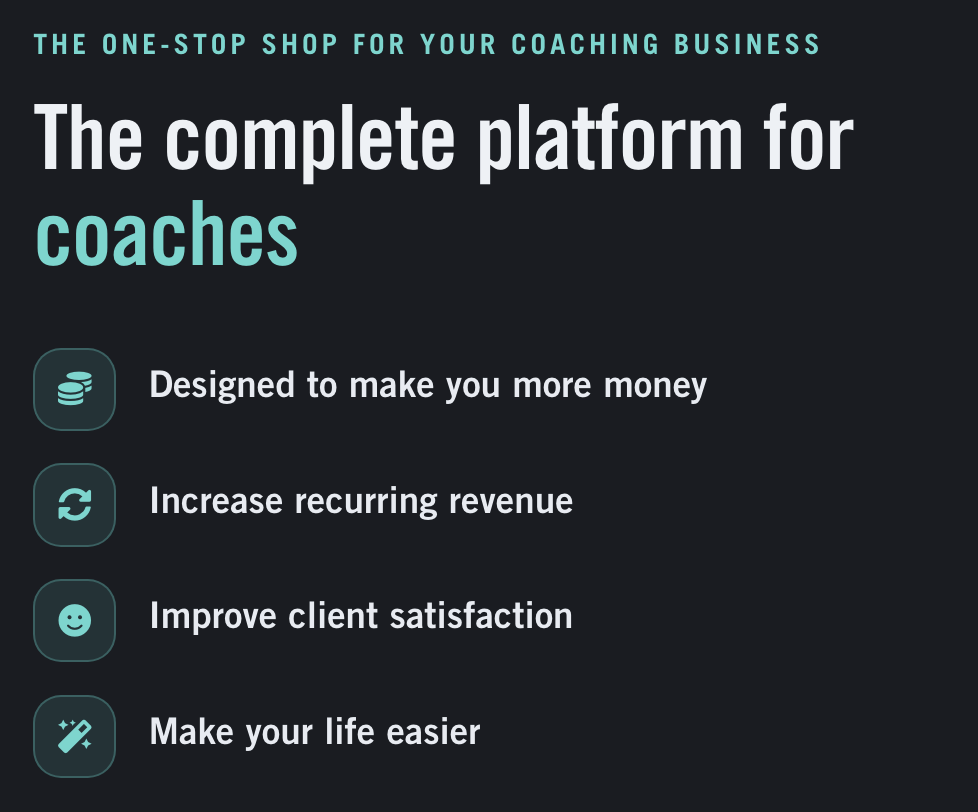 Shocraft coach page product preview: branded homepage with online appointment booking, calendar time slots, and checkout on one page